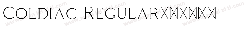 Coldiac Regular字体转换